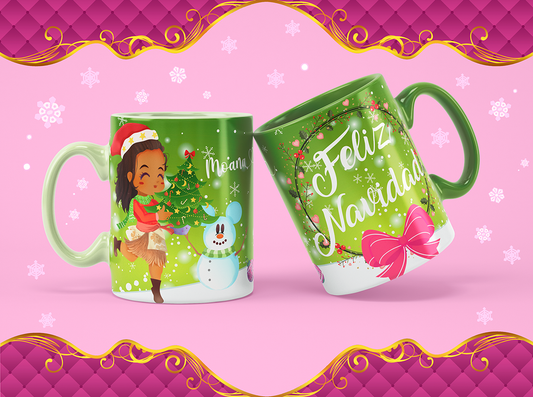 🎄✨ Tazas de Princesas Navideñas ✨🎄